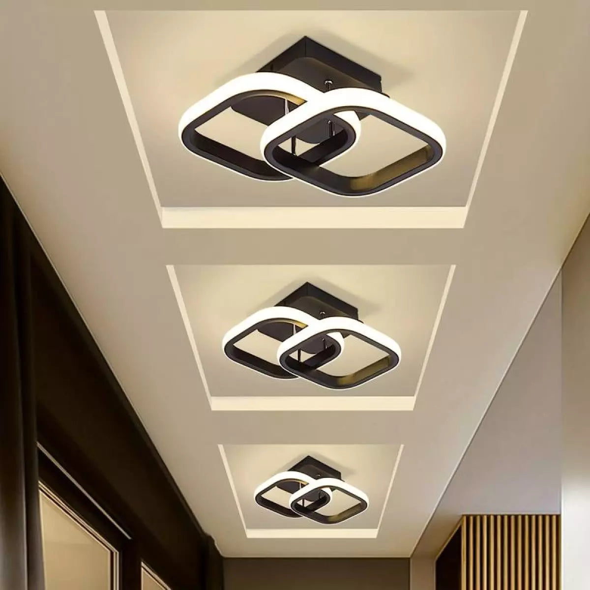 LED плафониера с 2 пръстена