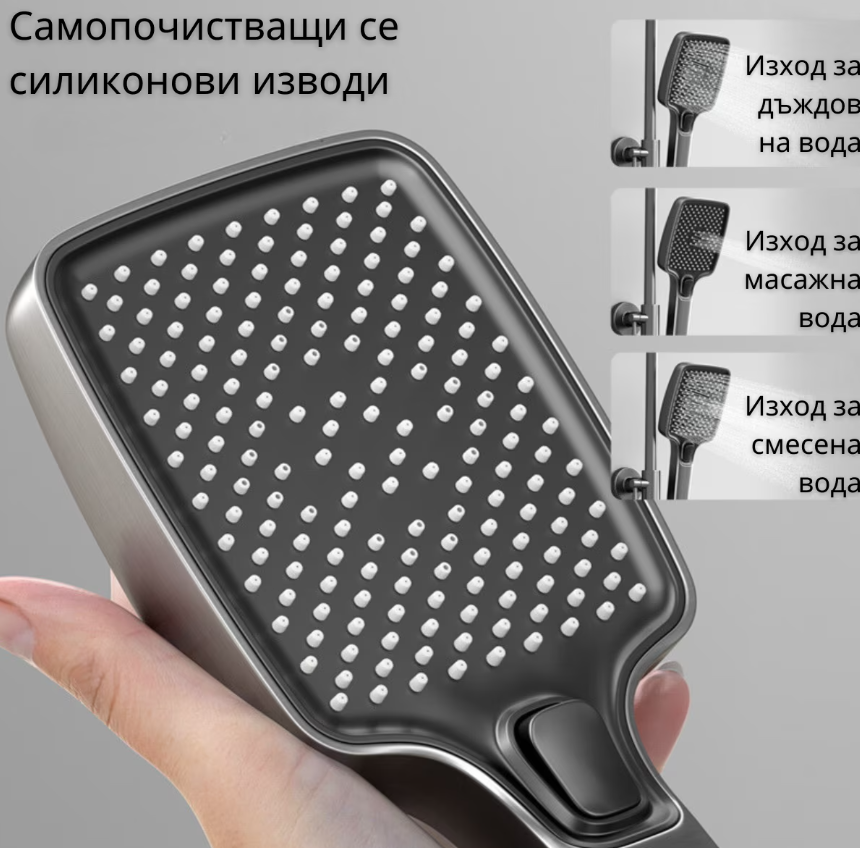 Душ система с LED светлени и дисплей за температурата