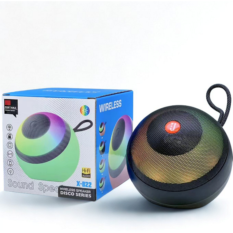 Преносима Безжична Тонколона X-822 С LED Светлини – Компактна, Мощна И Готова За Парти