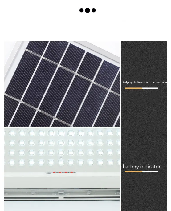 Solar-LED-Flutlicht Jordan 3000W mit Fernbedienung und separatem Panel