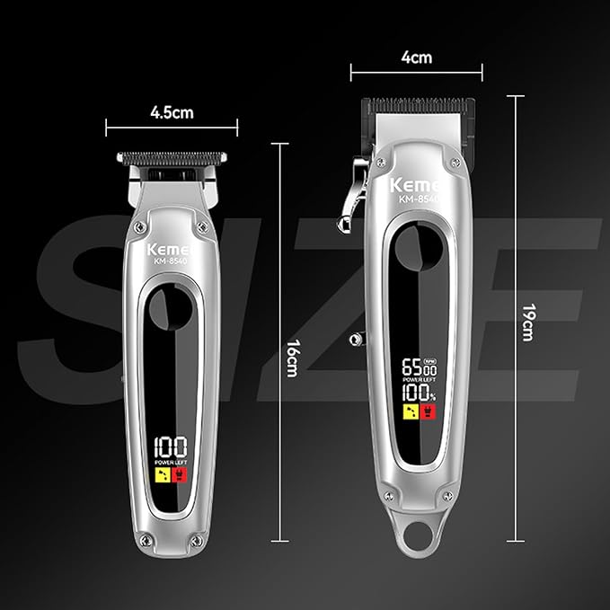 Kemei 8540 Професионален Комплект Машинка За Подстригване И Тример С LED Дисплей