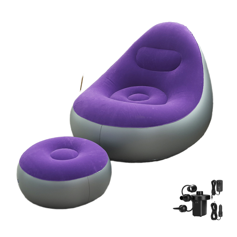 Aufblasbarer Sessel mit Fußstütze und inklusive Pumpe – Komfort überall