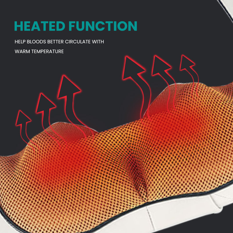Шиацу Масажор С 16 Масажиращи Глави И Загряване – За Врат, Гръб И Раменe