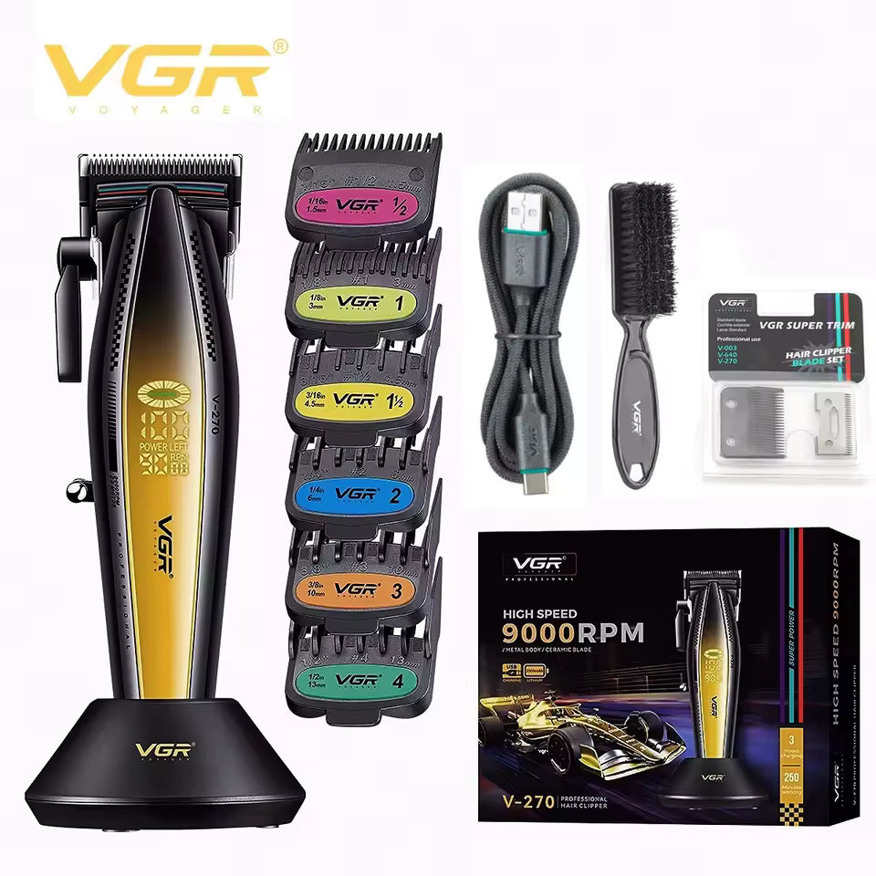 Професионален Комплект за Подстригване VGR – Машинка V-270 + Тример V-992
