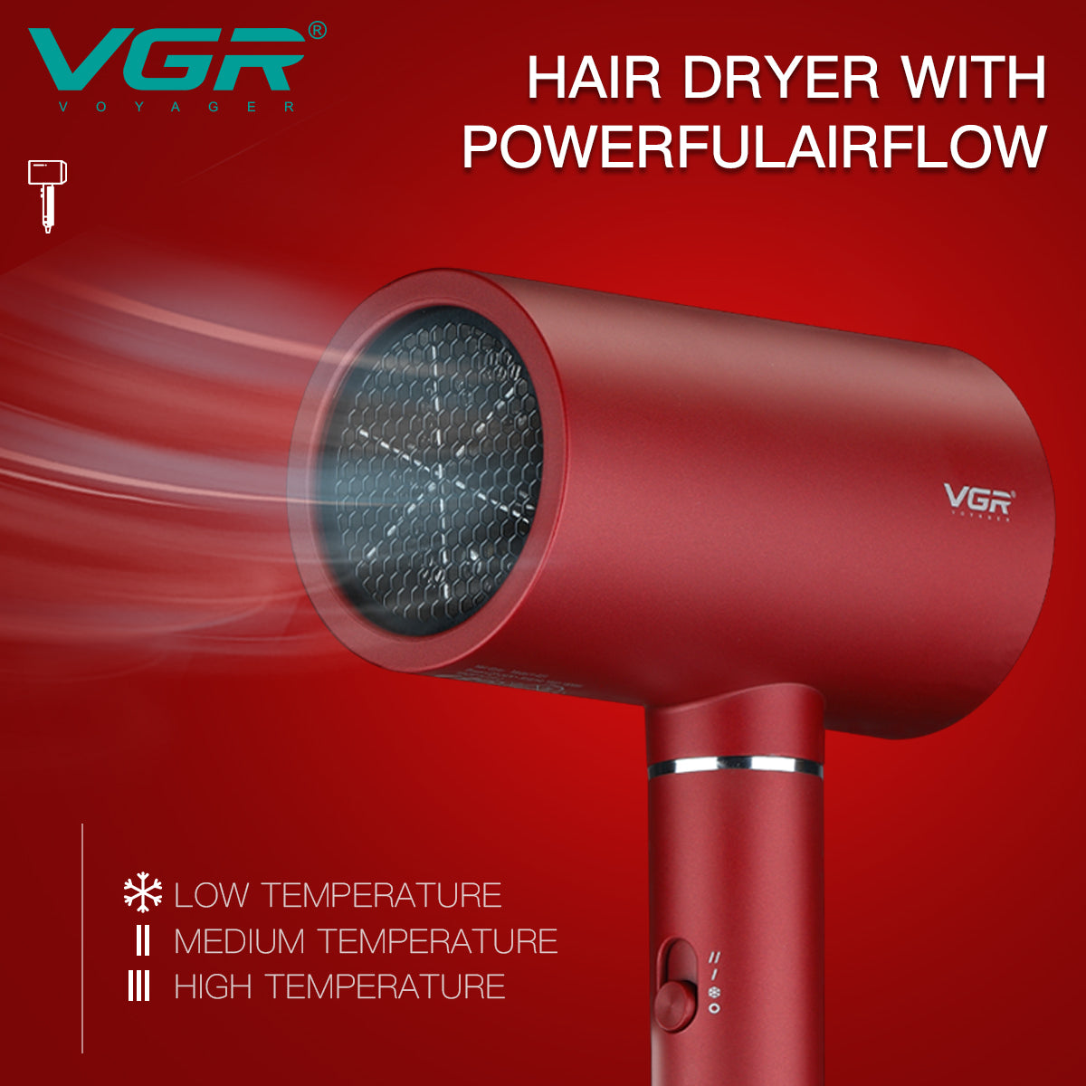 Професионален Сешоар 1800W с Йонна Технология VGR V-431
