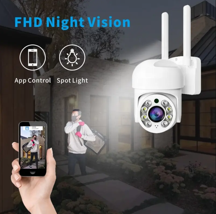 Въртяща Wi-Fi камера за наблюдение, Full HD 1080p, 5.0MP, IP66