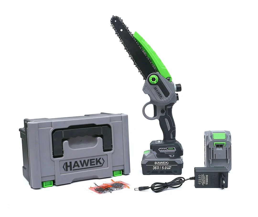 Резачка акумулаторна 20см с омасляване на веригата , 36v , с 2 вериги HAWEK , HW-3003 - Smartko.store