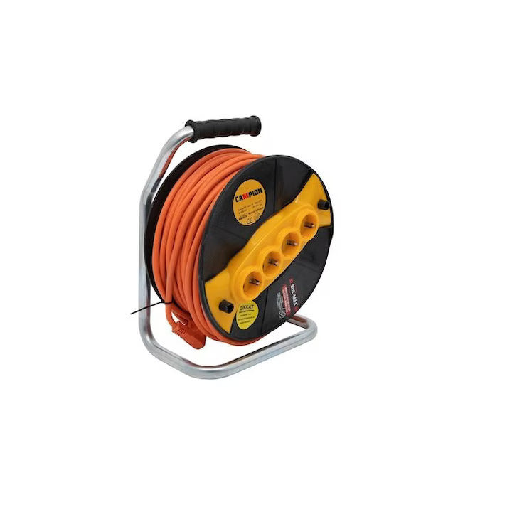 Удължител, 4 гнезда BullMax, Ролка с барабан, 20м/30м/40м/50м - 3х2,5