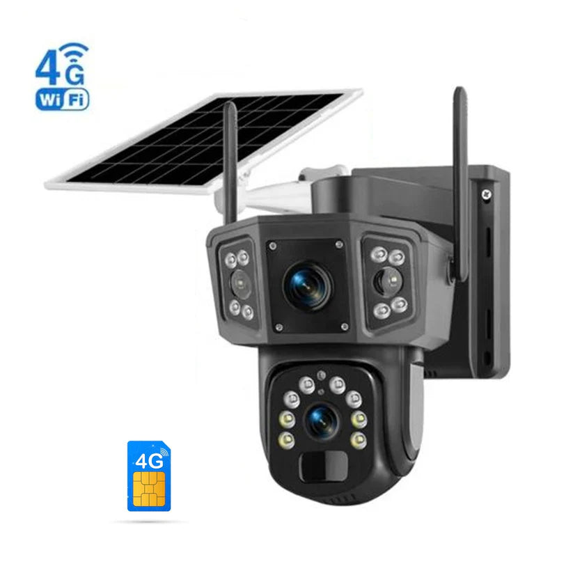 4G Соларна Камера Със SIM Карта Dual Lense IPC-V380-P3 – Ултра HD Видеонаблюдение Навсякъде
