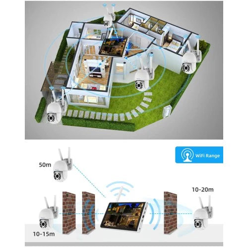 Безжична 5G Wi-Fi Система За Видеонаблюдение 4K Ultra HD – 4 Камери + 8-канален DVR