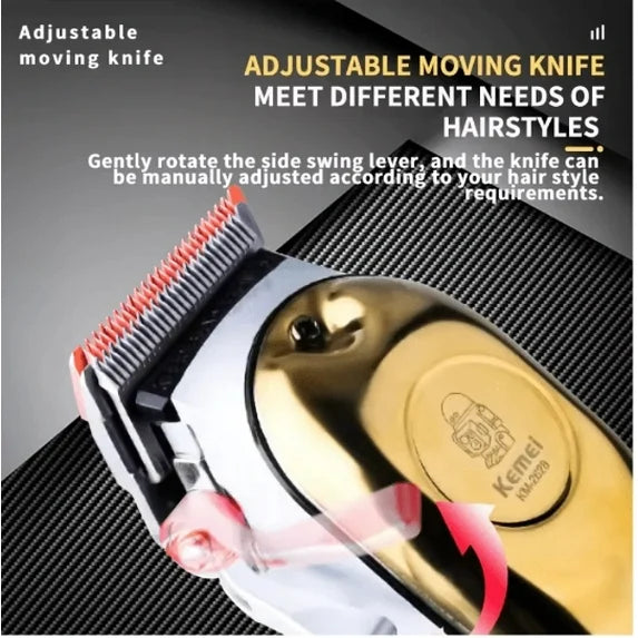 Kemei KM-2628 Тример За Брада И Контури С T-Blade Острие – Безжична Машинка За Подстригване