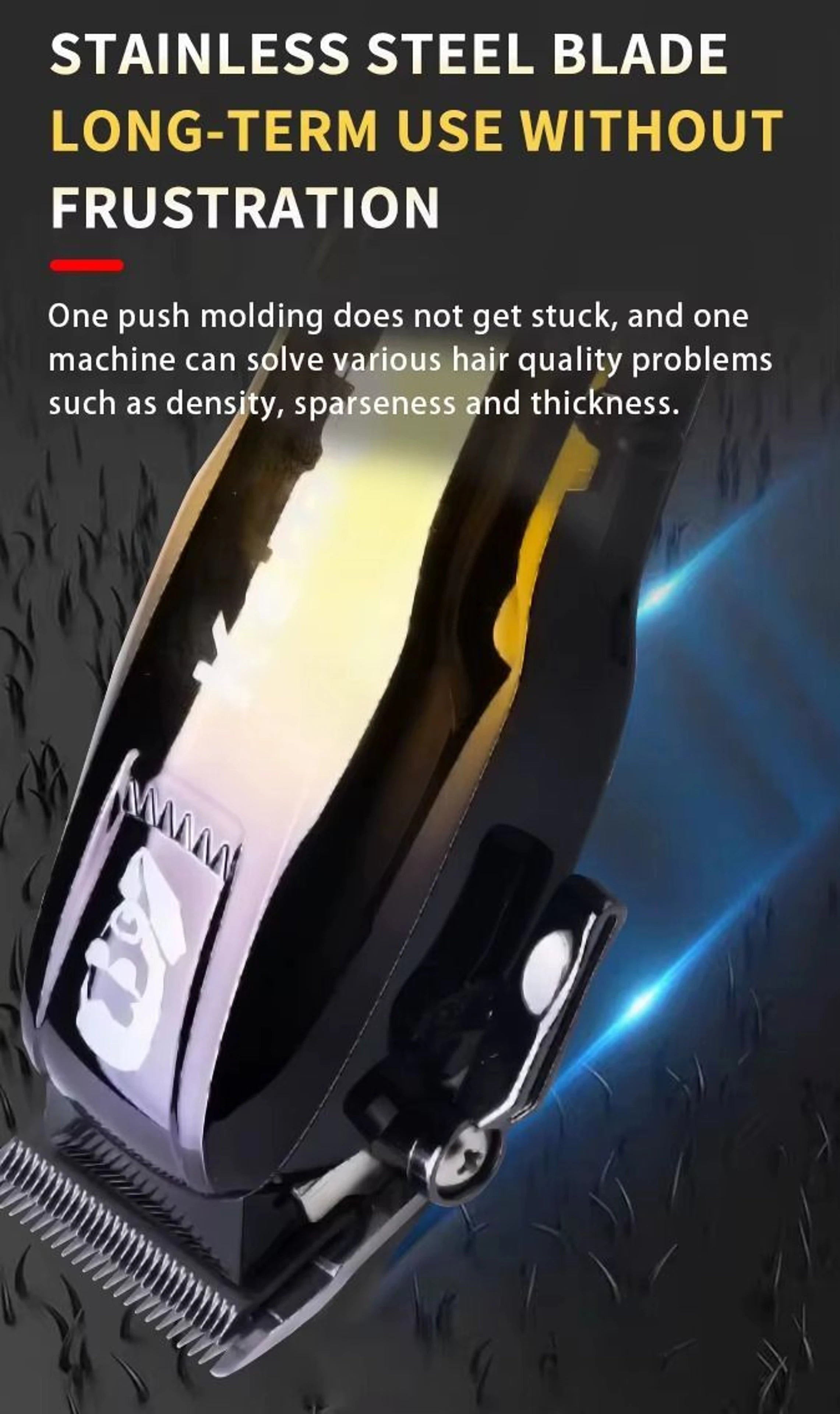 Машинка За Подстригване Kemei KM-709A С LCD Дисплей и 4 Приставки