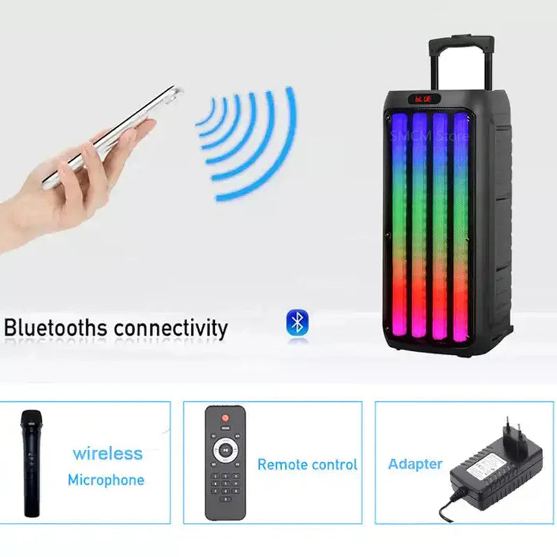 Караоке Тонколона С Bluetooth KTS-1806 2x6.5'' И Микрофон