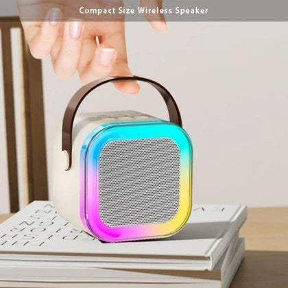 Преносима RGB Караоке Тонколона с Два Безжични Микрофона