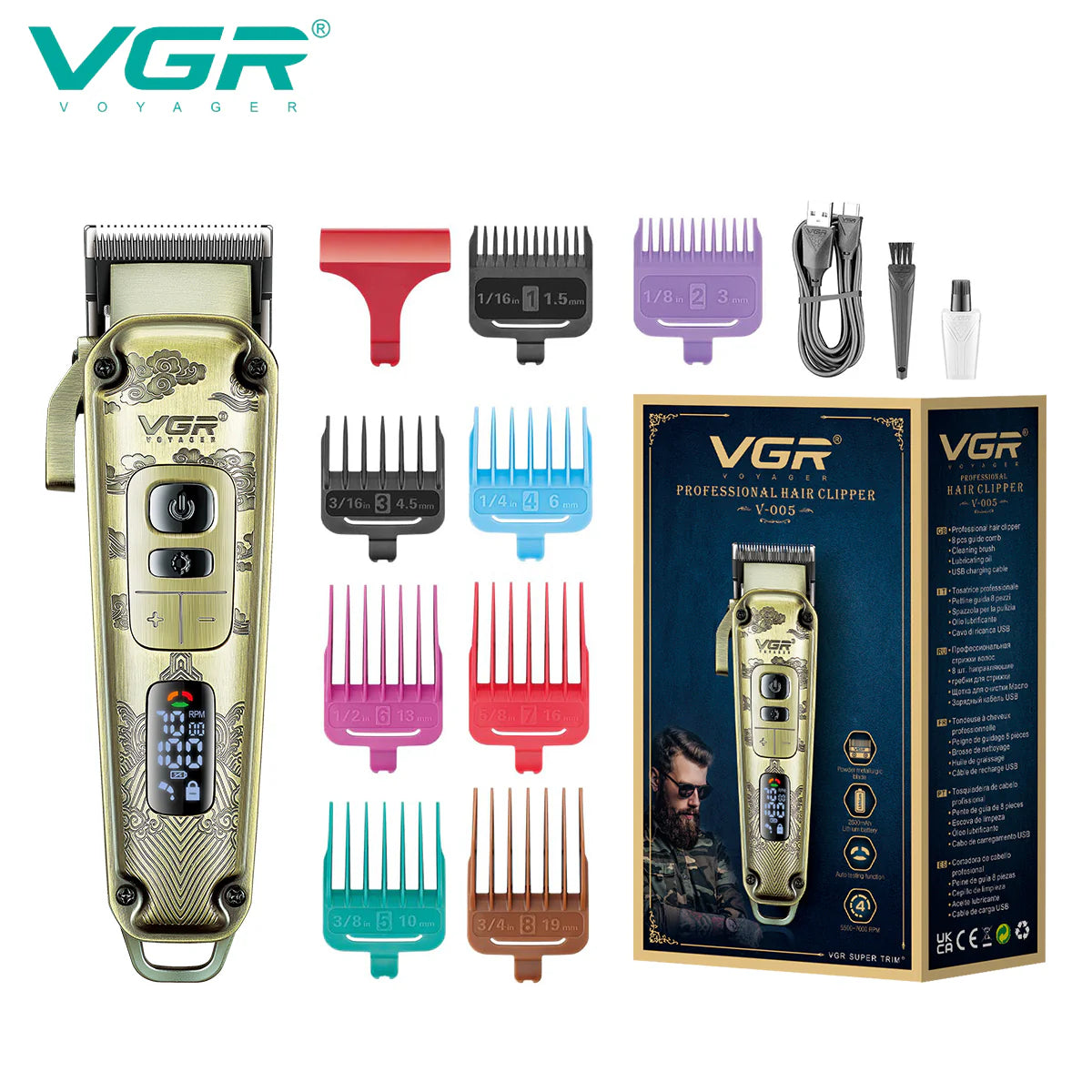 Професионална Машинка За Подстригване VGR V-005
