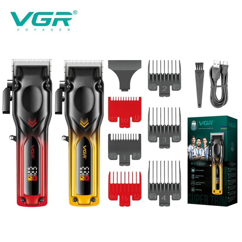 VGR V-962 Професионална Акумулаторна Машинка за Подстригване Златиста
