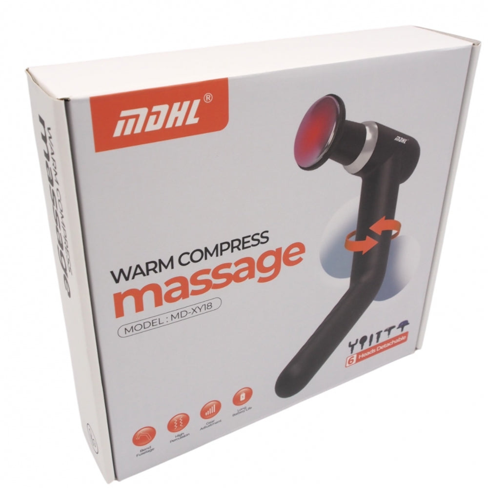 Вибромасажор С Удължител, 6 Приставки И 6 Скорости – Масажен Пистолет За Дълбок Мускулен Масаж